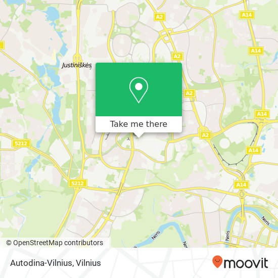 Autodina-Vilnius map