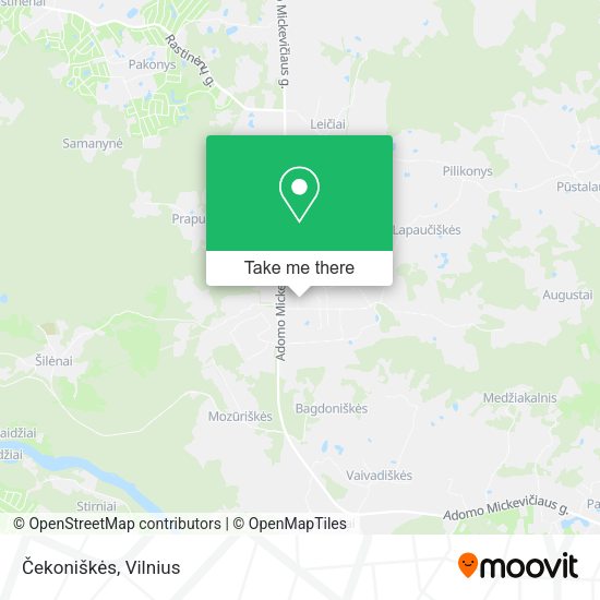 Карта Čekoniškės