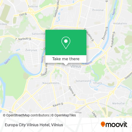Europa City Vilnius Hotel map