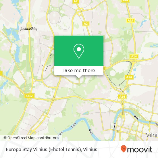Europa Stay Vilnius (Ehotel Tennis) map