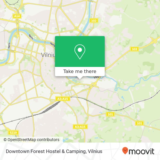 Downtown Forest Hostel & Camping map