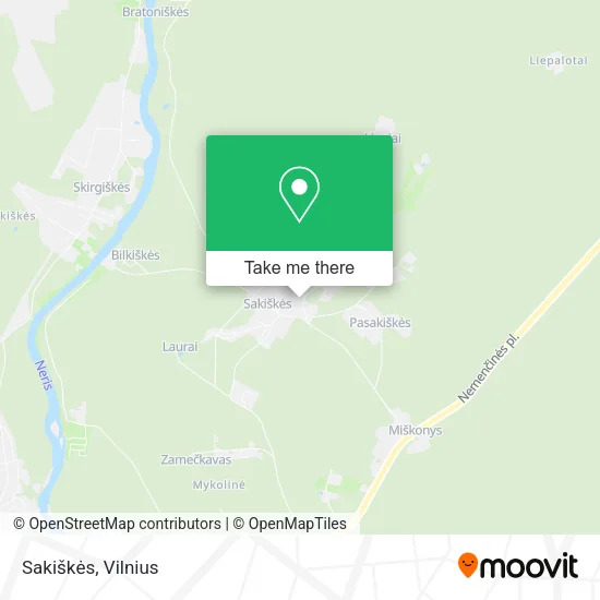 Карта Sakiškės