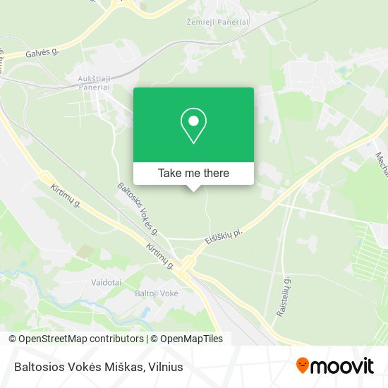 Baltosios Vokės Miškas map