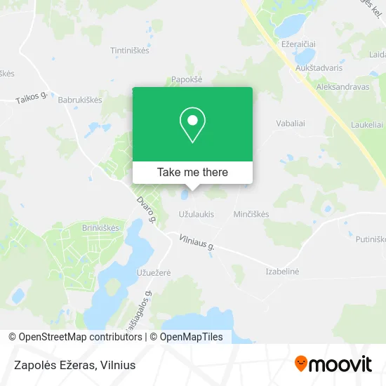 Карта Zapolės Ežeras