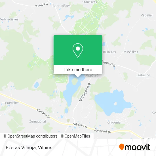 Карта Ežeras Vilnoja