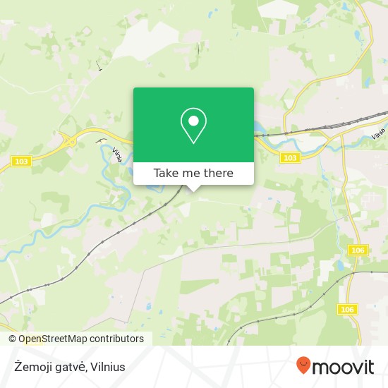 Žemoji gatvė map