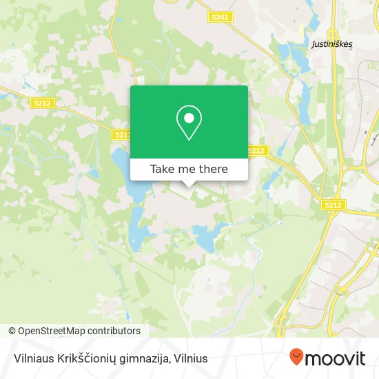 Карта Vilniaus Krikščionių gimnazija