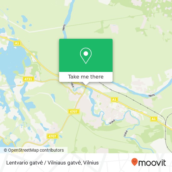 Lentvario gatvė / Vilniaus gatvė map