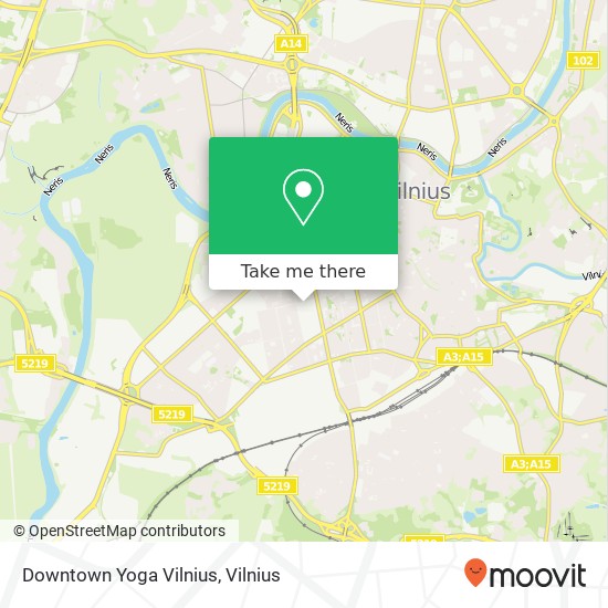 Downtown Yoga Vilnius map