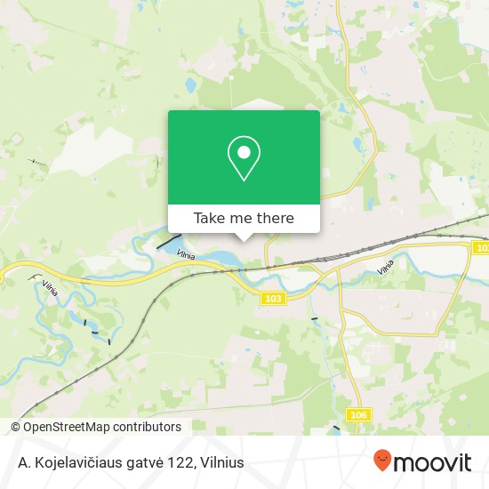 A. Kojelavičiaus gatvė 122 map