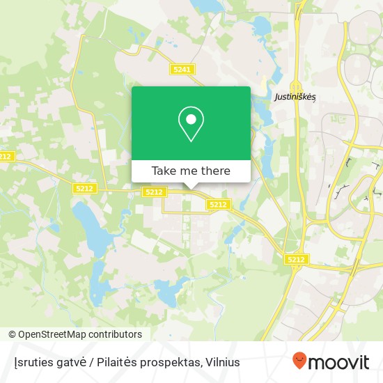 Įsruties gatvė / Pilaitės prospektas map