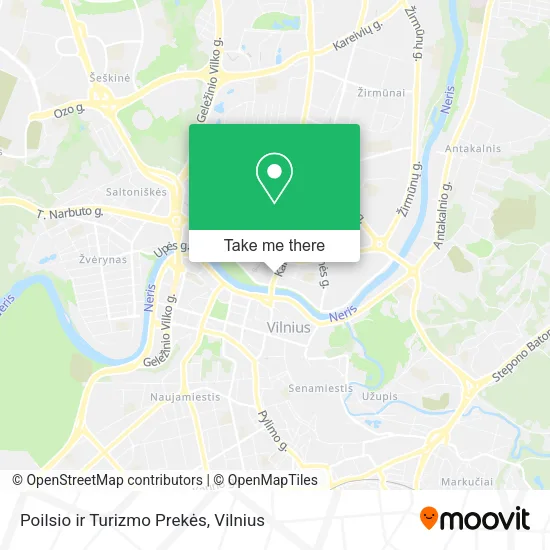 Карта Poilsio ir Turizmo Prekės