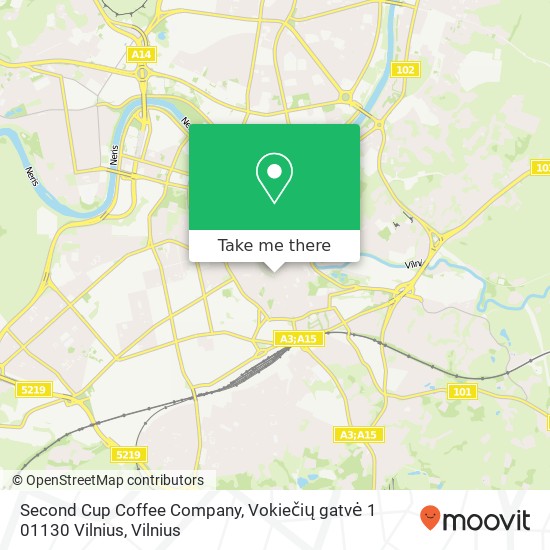 Second Cup Coffee Company, Vokiečių gatvė 1 01130 Vilnius map