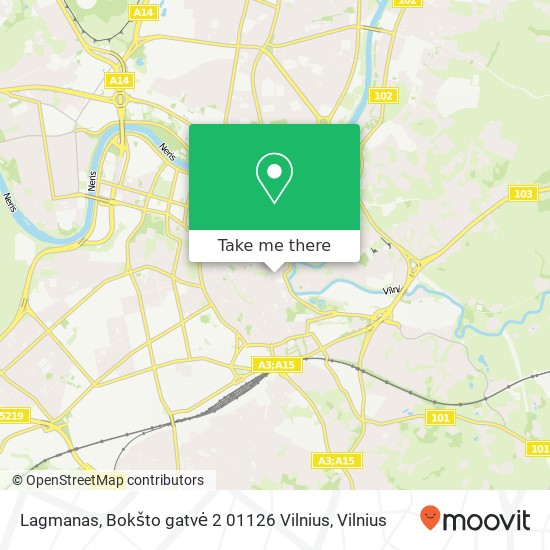 Карта Lagmanas, Bokšto gatvė 2 01126 Vilnius