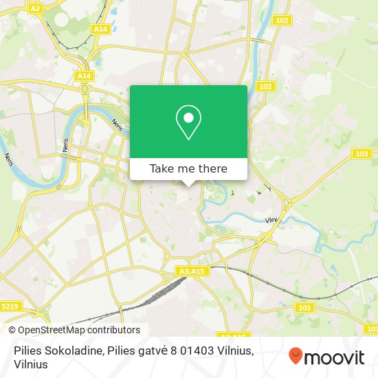 Pilies Sokoladine, Pilies gatvė 8 01403 Vilnius map