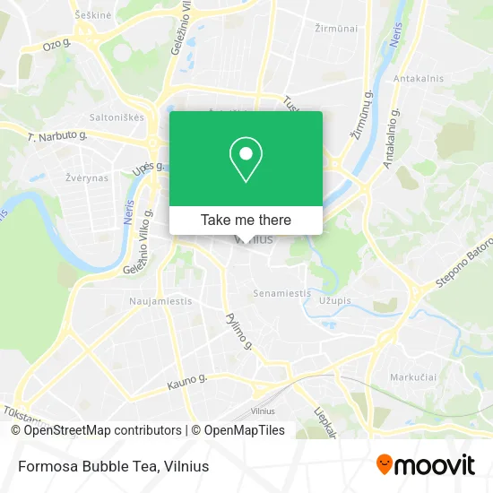 Карта Formosa Bubble Tea