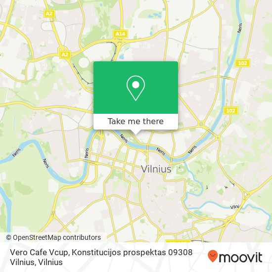 Vero Cafe Vcup, Konstitucijos prospektas 09308 Vilnius map