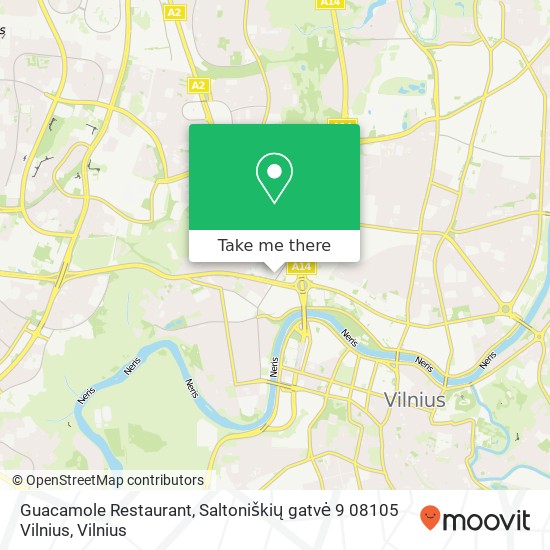 Карта Guacamole Restaurant, Saltoniškių gatvė 9 08105 Vilnius