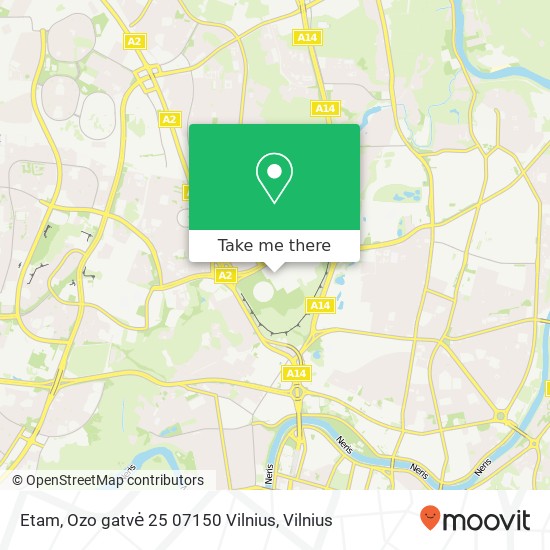 Карта Etam, Ozo gatvė 25 07150 Vilnius