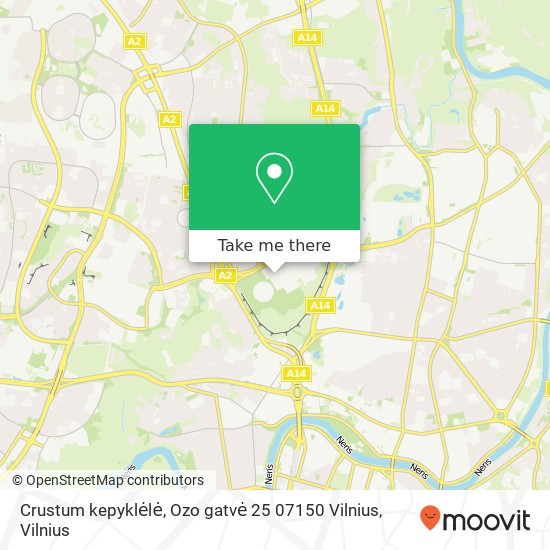 Карта Crustum kepyklėlė, Ozo gatvė 25 07150 Vilnius