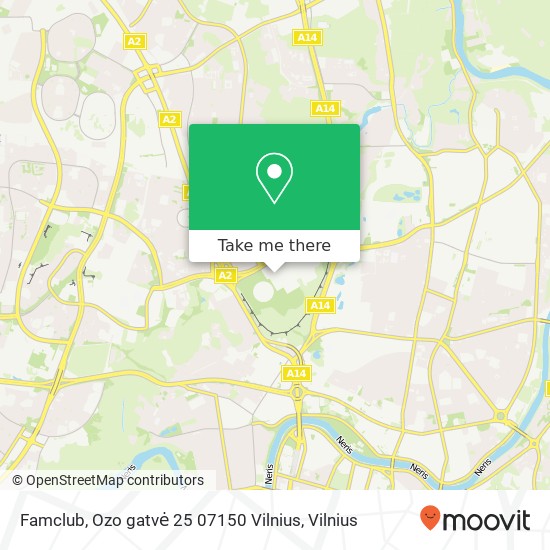 Famclub, Ozo gatvė 25 07150 Vilnius map