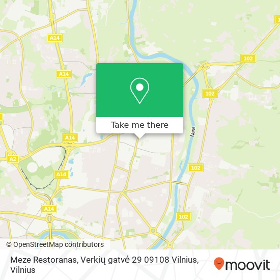 Meze Restoranas, Verkių gatvė 29 09108 Vilnius map