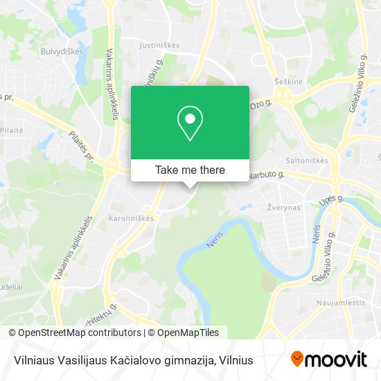 Vilniaus Vasilijaus Kačialovo gimnazija map