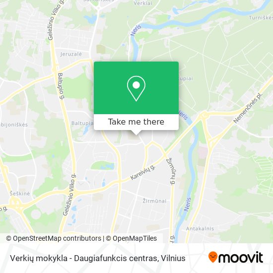 Verkių mokykla - Daugiafunkcis centras map