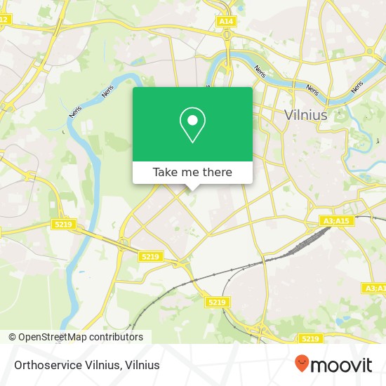 Orthoservice Vilnius map