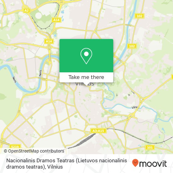 Карта Nacionalinis Dramos Teatras (Lietuvos nacionalinis dramos teatras)