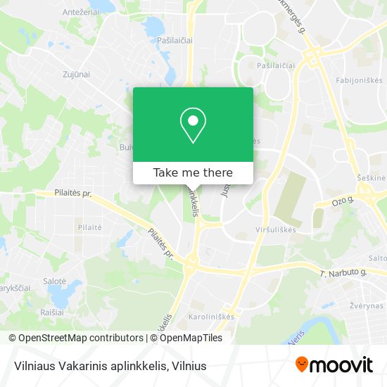 Карта Vilniaus Vakarinis aplinkkelis
