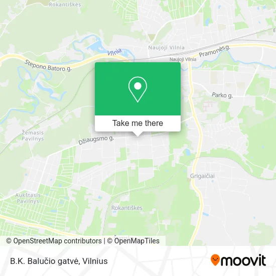 Карта B.K. Balučio gatvė