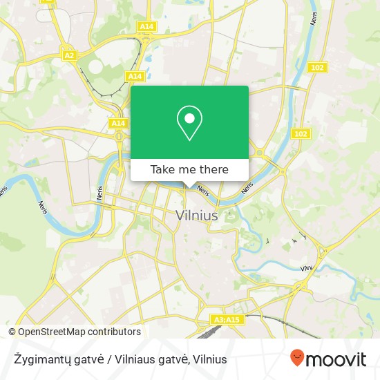 Карта Žygimantų gatvė / Vilniaus gatvė