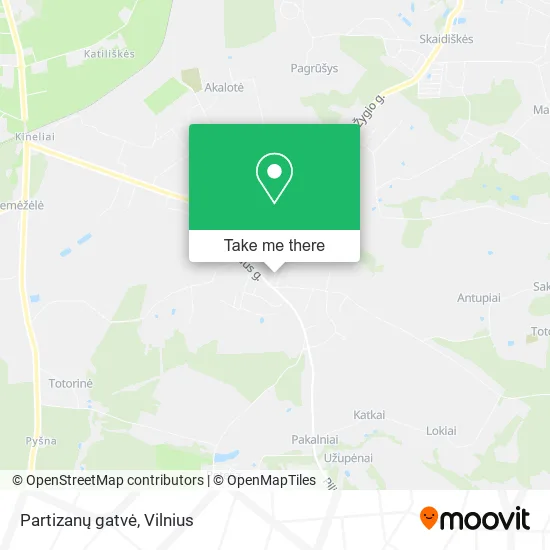 Карта Partizanų gatvė