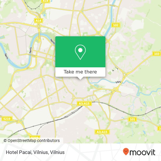 Hotel Pacai, Vilnius map