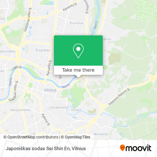 Japoniškas sodas Sei Shin En map