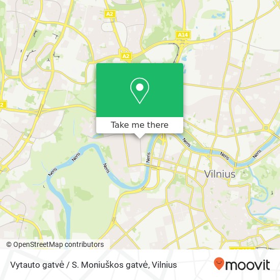 Vytauto gatvė / S. Moniuškos gatvė map