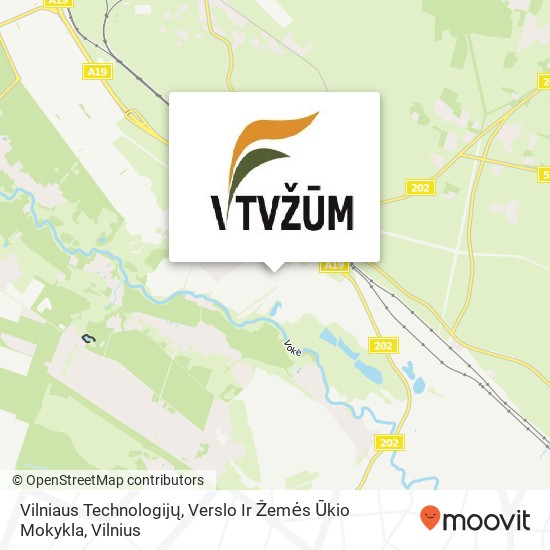 Карта Vilniaus Technologijų, Verslo Ir Žemės Ūkio Mokykla