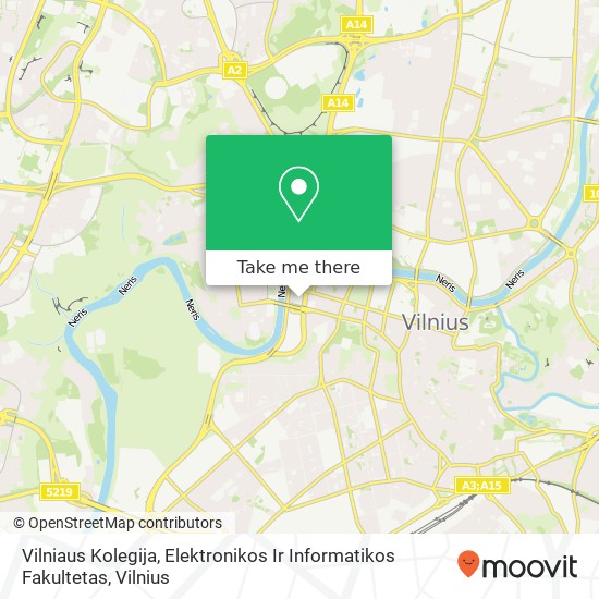 Карта Vilniaus Kolegija, Elektronikos Ir Informatikos Fakultetas