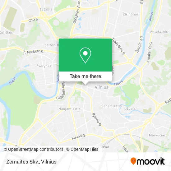 Карта Žemaitės Skv.