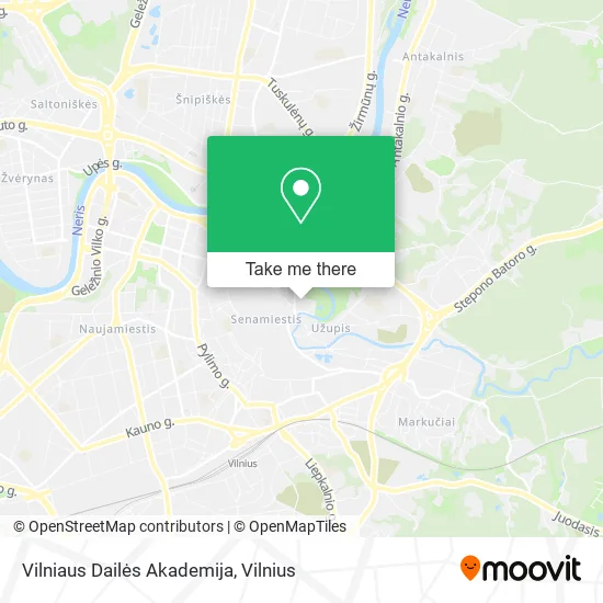 Карта Vilniaus Dailės Akademija
