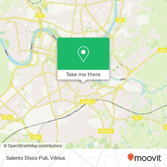Salento Disco Pub map