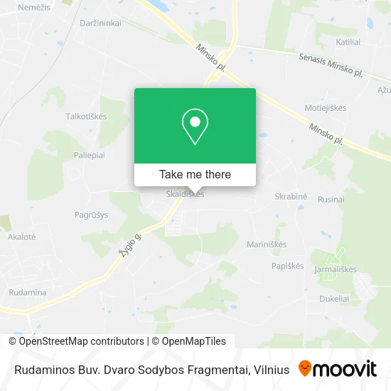 Карта Rudaminos Buv. Dvaro Sodybos Fragmentai