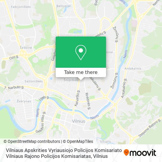 Карта Vilniaus Apskrities Vyriausiojo Policijos Komisariato Vilniaus Rajono Policijos Komisariatas