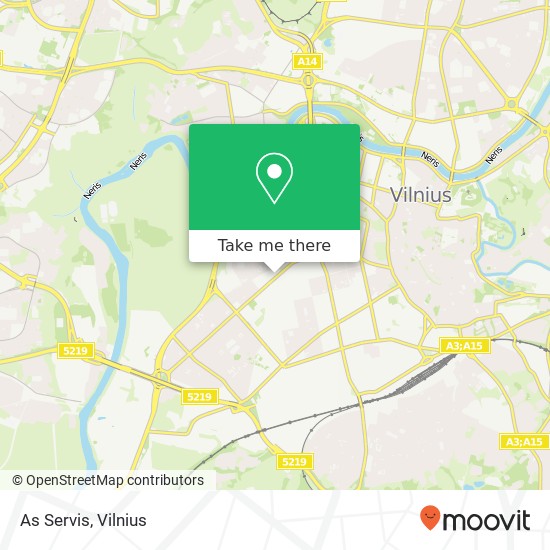 As Servis map