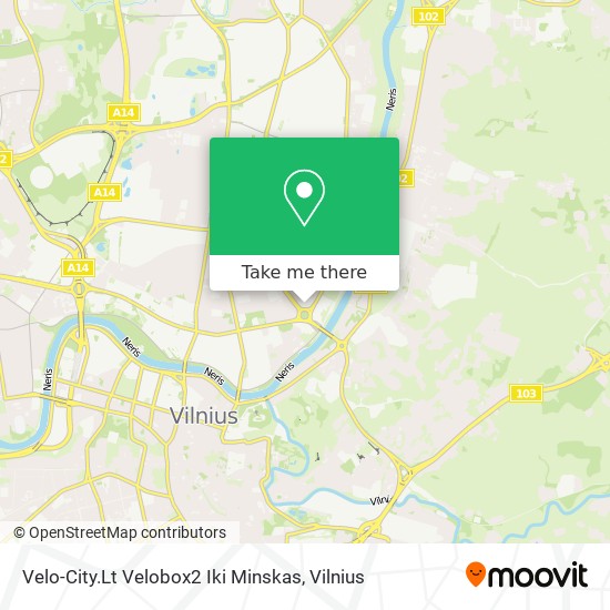 Карта Velo-City.Lt Velobox2 Iki Minskas