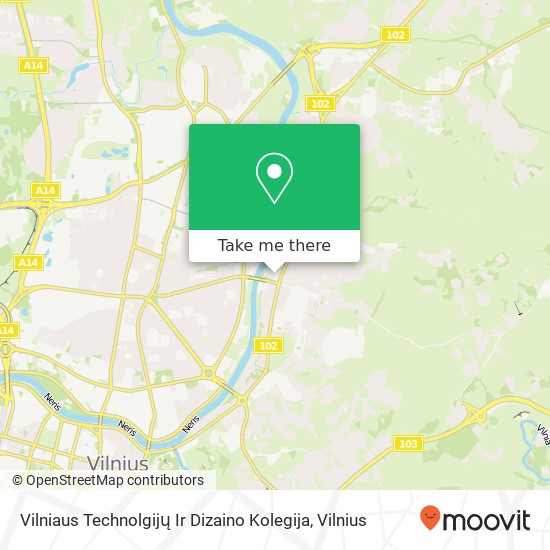 Карта Vilniaus Technolgijų Ir Dizaino Kolegija