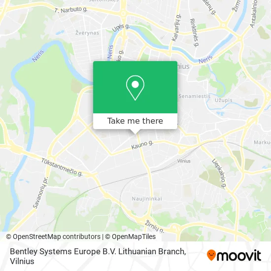 Карта Bentley Systems Europe B.V. Lithuanian Branch
