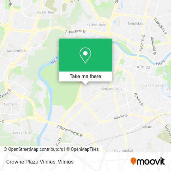 Карта Crowne Plaza Vilnius
