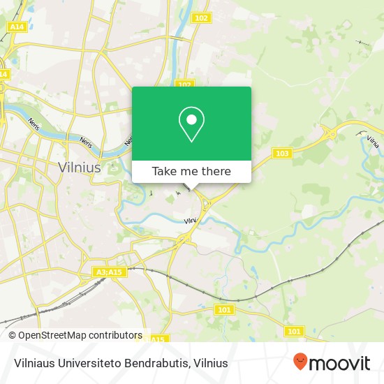 Карта Vilniaus Universiteto Bendrabutis